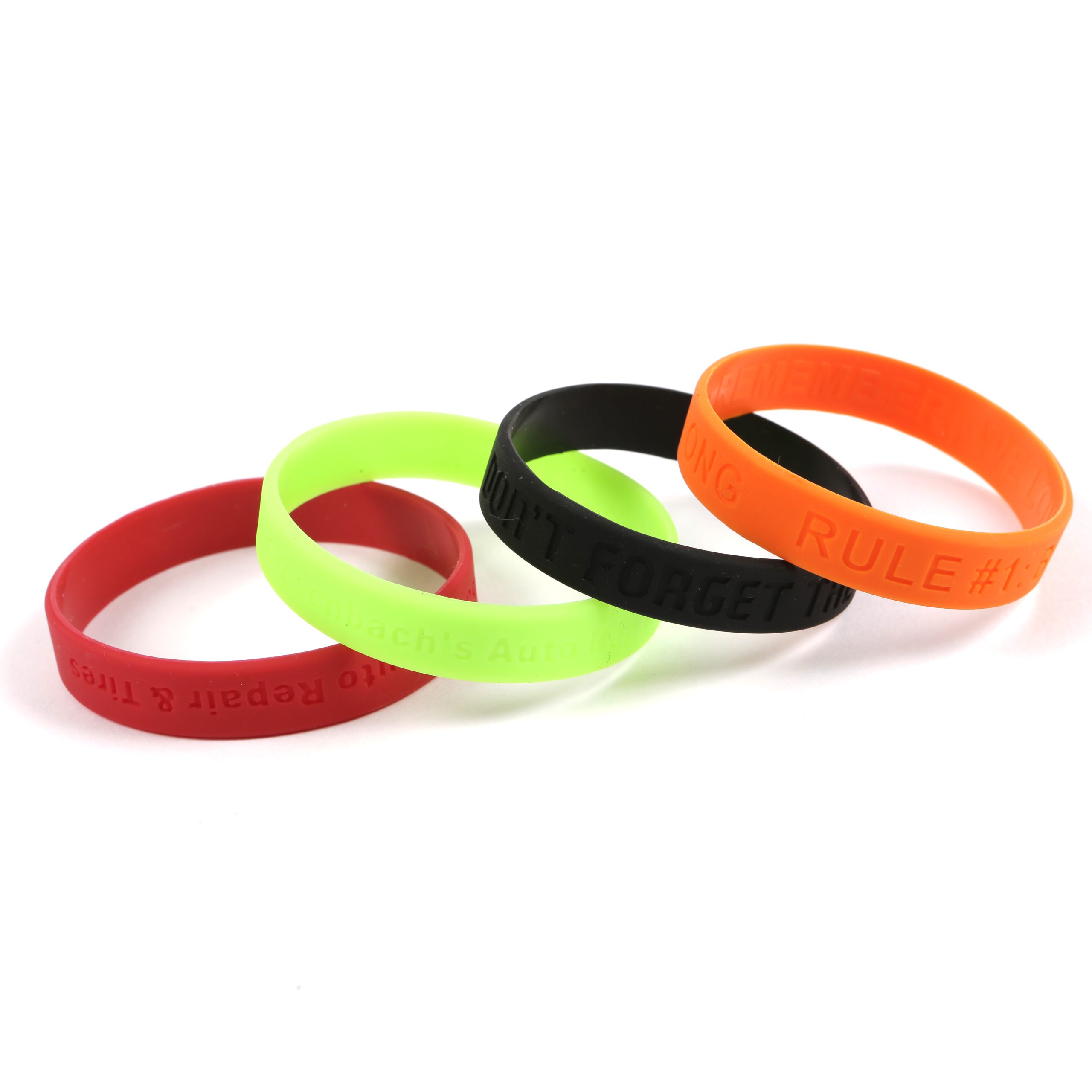 Debossed Silicone Wristbands