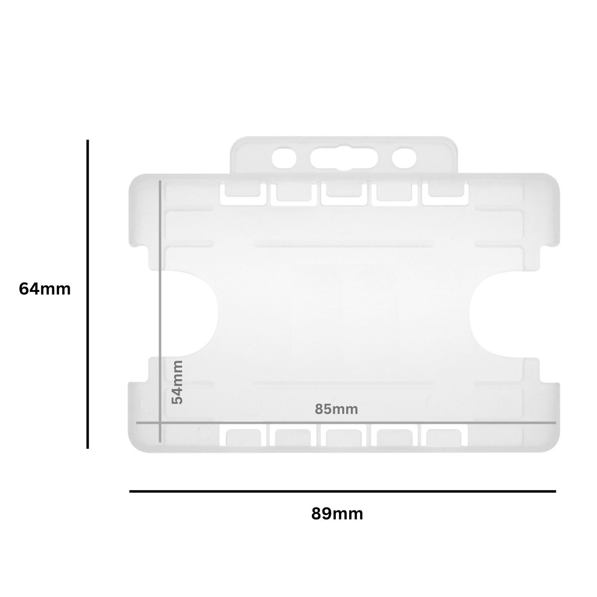 CLEAR DUAL-SIDED OPEN FACED ID CARD HOLDERS – LANDSCAPE (2)