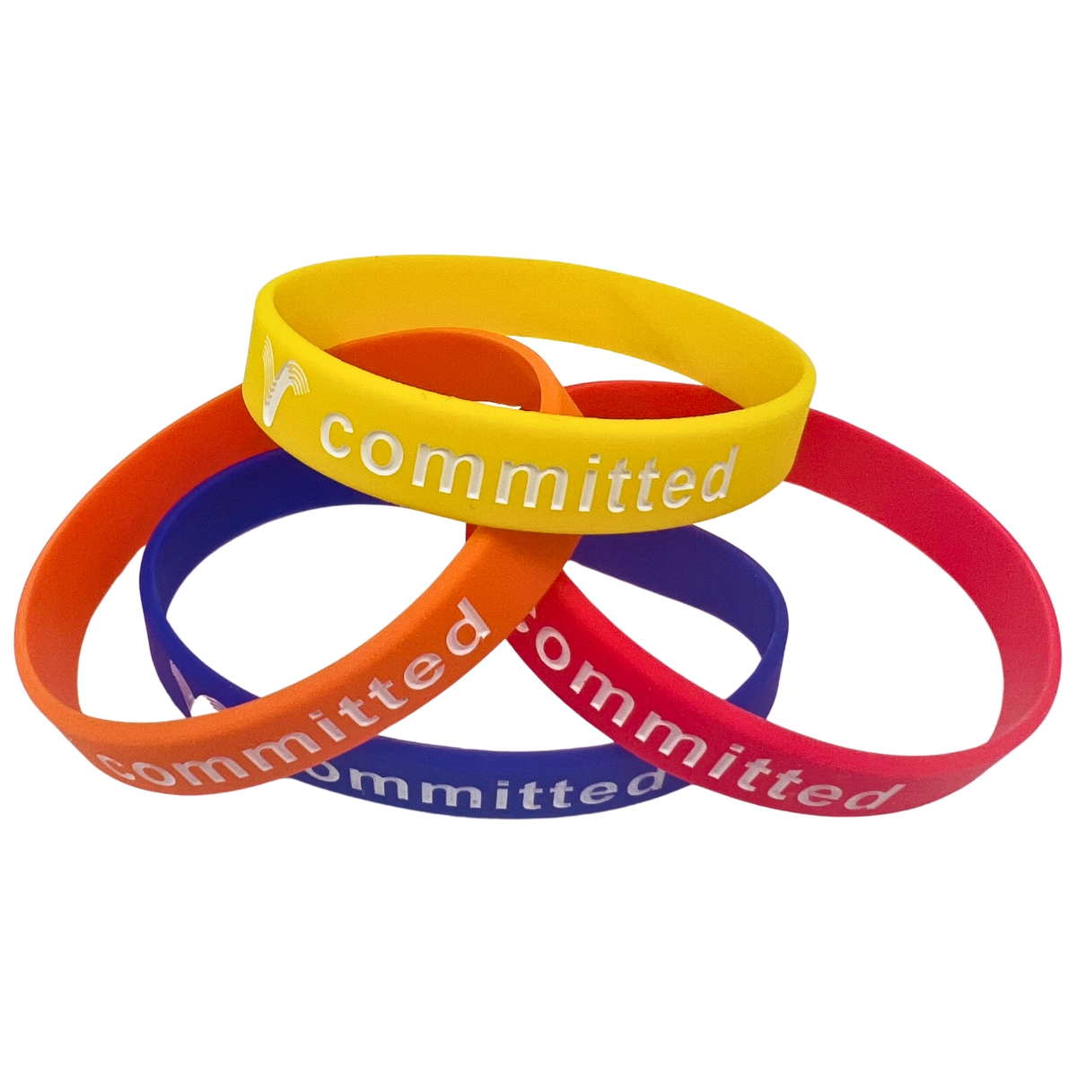 Debossed Ink-Fill school silicone wristbands